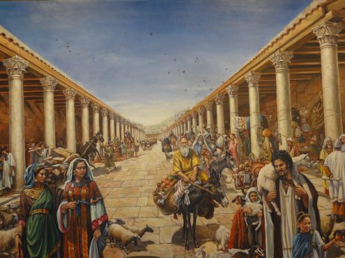 תמונת שחזור של הקרדו הרומי־ביזנטי ברובע היהודי