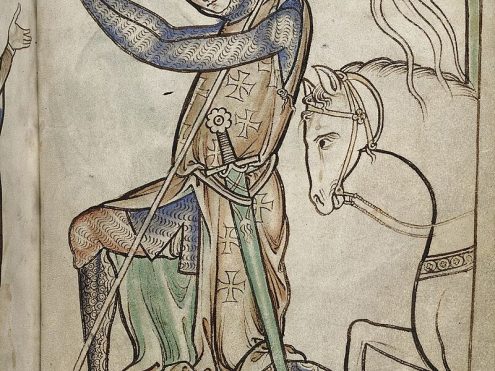 ימי ביניים , צילום- the Westminster Psalter, BL Royal MS 2 A xxii f. 220, ויקיפדיה
