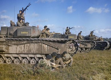 טנקי צ'רצ'יל במלחה''ע השניה. צילום ויקיפדיה